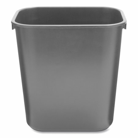 Rubbermaid Commercial 35 gal Rectangular Trash Can, Black, Open Top, Plastic FG295500BLA